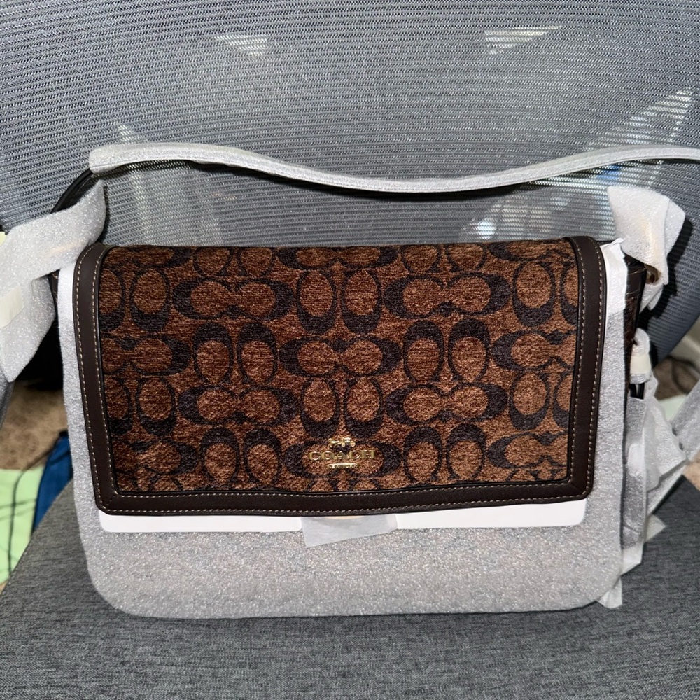 Coach Etta Flap Bag in Signature Chenille